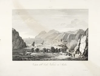 Utsikt över ön Vulcano, Sicilien